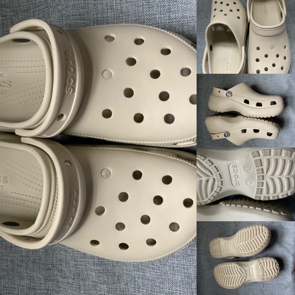 crocs Platform Shoe Bone Color Size Women’s 10